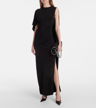 Abito lungo con volant e mantella | Stella McCartney