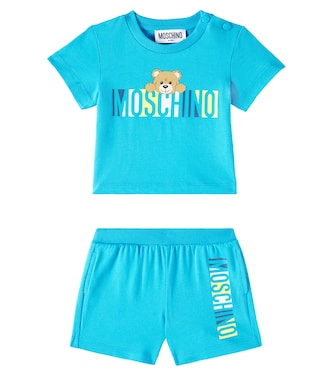 Baby - T-shirt e shorts in jersey di cotone | Moschino Kids