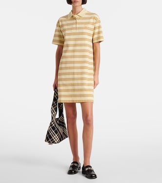 Icon Stripe cotton piquet minidress | Burberry