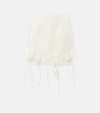 Bridal floral-appliqué miniskirt | Rotate