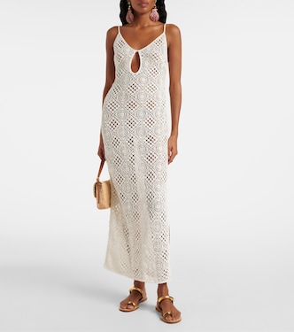 Abito lungo Rayure in crochet di cotone | SIR