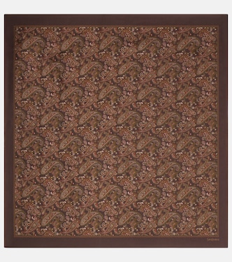 Foulard in seta con stampa paisley | Saint Laurent