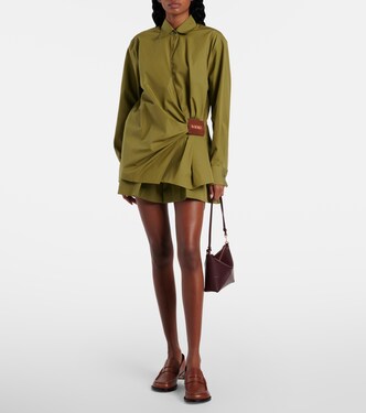 Camisa de popelín de algodón drapeada | Loewe