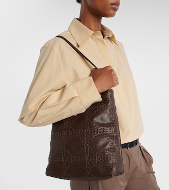Borsa Lilou in pelle con ricamo | The Row