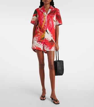 Cotton-blend cargo shorts | Tory Burch