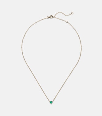 Collier Baby Heart en or jaune 18 ct et émeraude | Shay Jewelry