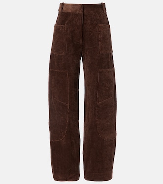 Pantalon cargo en velours côtelé de coton | Ganni