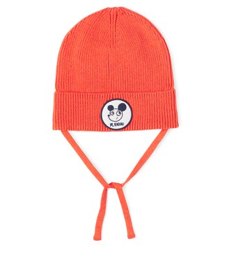 Appliqué cotton and wool beanie | Mini Rodini