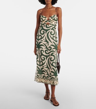 Midikleid Water Adventure aus Leinen | Johanna Ortiz