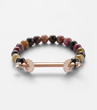Chakra 18kt rose gold bracelet with gemstones | Ananya
