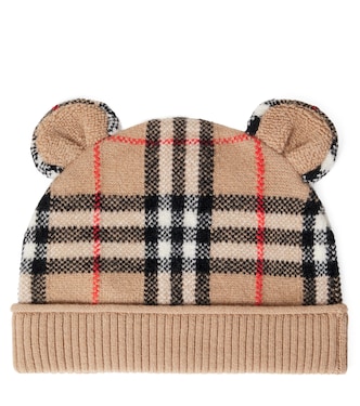 Bébé – Bonnet Burberry Check en laine et cachemire | Burberry Kids