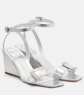 Belle Vivier metallic leather sandals | Roger Vivier