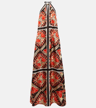 Mini Bandana printed silk maxi dress | Valentino