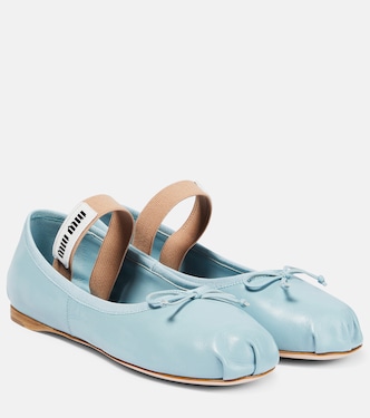 Ballerinas aus Leder | Miu Miu