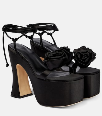 Appliqué satin platform sandals | Magda Butrym