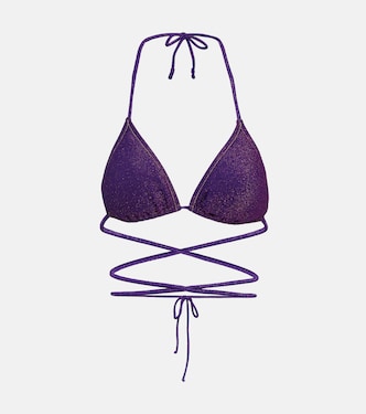 Top de bikini triangular Miami de Lurex® | Reina Olga