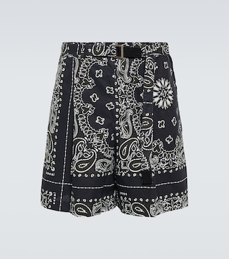 Shorts Bandana de popelín de algodón | Sacai