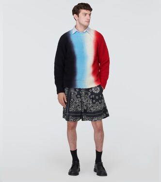 Shorts Bandana de popelín de algodón | Sacai