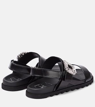 Sandales Slidy Viv‘ en cuir à ornements | Roger Vivier