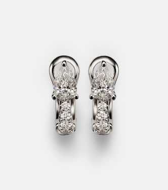Orecchini Huggie in oro 18kt con diamanti  | Anita Ko