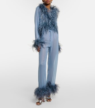 Bluse mit Federn | Oséree