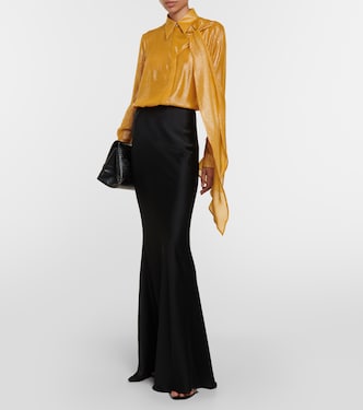 Bluse aus Lamé | Victoria Beckham
