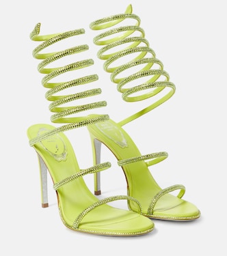 Cleo crystal-embellished satin sandals | Rene Caovilla