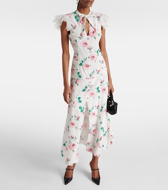 Abito midi in seta con stampa | Alessandra Rich