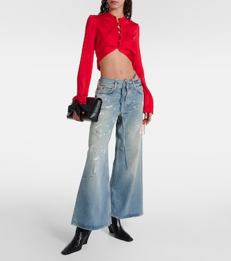 Trafalgar faded low-rise flared jeans | Acne Studios
