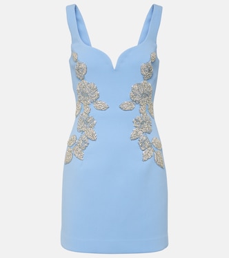 Vestido corto Juliana de crepé adornado | Rebecca Vallance
