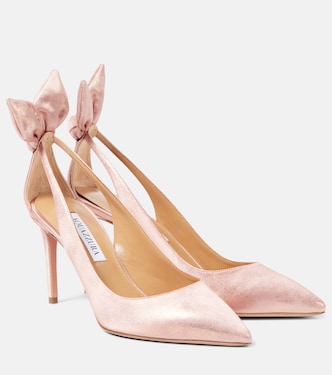 Pumps Bow Tie 85 metallizzate | Aquazzura