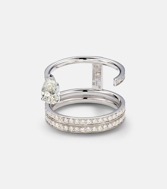 Bague Serti sur Vide en or blanc 18 ct et diamants | Repossi