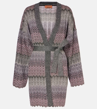 Cardigan in maglia lamé a zig-zag | Missoni