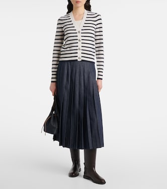 Cardigan Solene in cashmere a righe | Veronica Beard