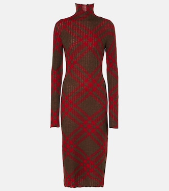 Abito midi Burberry Check in maglia | Burberry