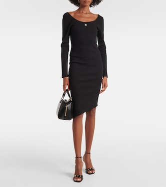 Abito midi in jersey di cotone a coste | Givenchy