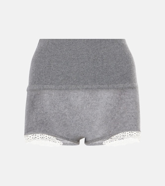 Shorts in cahsmere con pizzo a vita alta | Magda Butrym