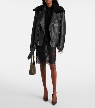 Lederjacke mit Shearling | Saint Laurent