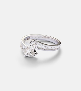 Bague Saturn en or blanc 18 ct et diamants | Anita Ko