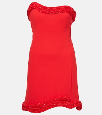 Saskia strapless crêpe minidress | Simkhai