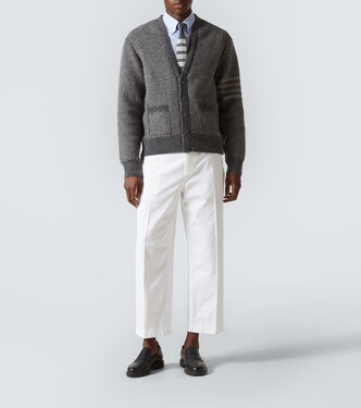 Pantaloni cropped in twill di cotone | Thom Browne
