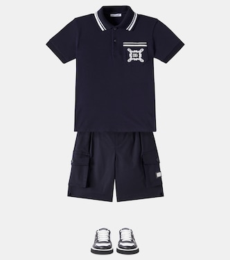 Polo Bandana en piqué de algodón | Dolce&Gabbana Kids