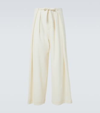 Weite Hose Deep Fold aus Wolle | King & Tuckfield