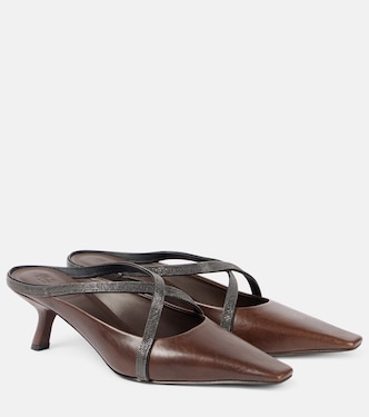 Mules in pelle | Brunello Cucinelli