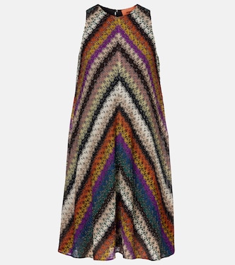 Abito corto in maglia lamé a zig-zag | Missoni