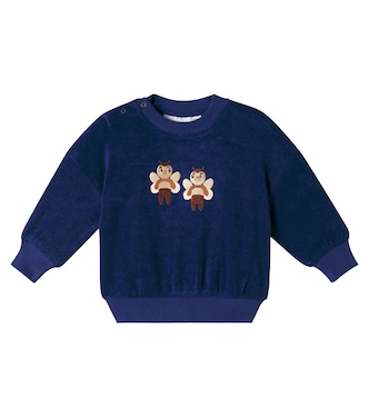Baby embroidered cotton terry sweatshirt | Mini Rodini