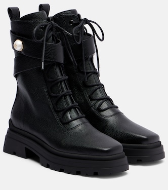 Noemi 45 leather combat boots | Jimmy Choo