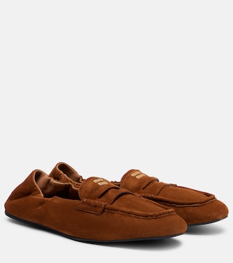Suede penny loafers | Miu Miu
