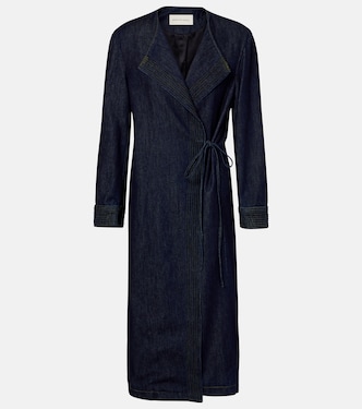 Abrigo envolvente de denim | Dries Van Noten