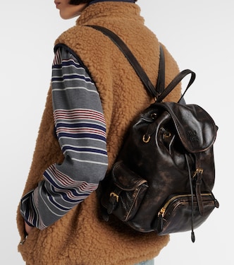Leather backpack | Miu Miu